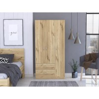 Bosko 3 Doors Armoire Light OakBlack