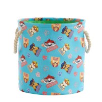 Paw Patrol 3 Piece Multi Size Fabric Nestable Toy Storage Basket Set, With Rope Carry Handles