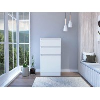 DEPOT ESHOP Diamond Dresser Jewelry Box Mirror OneDoor Cabinet Two DrawersWhite For Bedroom