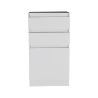 DEPOT ESHOP Diamond Dresser Jewelry Box Mirror OneDoor Cabinet Two DrawersWhite For Bedroom