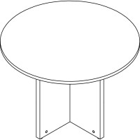 Lorell Prominence Round Laminate Conference Table 29 x 42 1 Top 01 Edge Material Particleboard Finish Gray