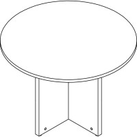 Lorell Prominence Round Laminate Conference Table 29 x 42 1 Top 01 Edge Material Particleboard Finish Gray