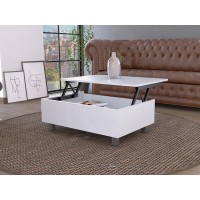 Aran Lift Top Coffee Table White