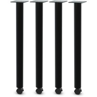 Lorell Relevance Tabletop Post Legs 1 x 2278 2 Caster Material Steel Finish Black