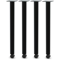 Lorell Relevance Tabletop Post Legs 1 x 2278 2 Caster Material Steel Finish Black