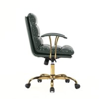 Leisuremod Regina Modern Padded Leather Adjustable Executive Office Chair With Tilt 360 Degree Swivel