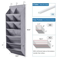 Fentec 2 Pack Over The Door Shoe Organizer Hanging Shoe Organizer 6Tier Large Deep Pockets Door Shoe Rack With 3 Hooks Shoe O