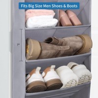 Fentec 2 Pack Over The Door Shoe Organizer Hanging Shoe Organizer 6Tier Large Deep Pockets Door Shoe Rack With 3 Hooks Shoe O