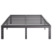 Comasach Queen-Size Metal Bed-Frame No Box-Spring Needed,12-Inch Noise Free Black Platform-Bed Base, Easy Assembly,Heavy Duty Steel Slat Support Non Slip Mattress Foundation