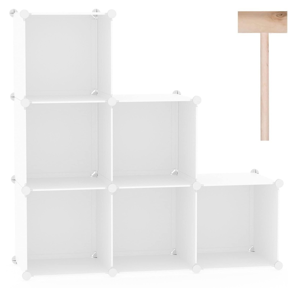 Cahome Cube Storage Organizer 6Cube Shelves Units Closet Cabinet Diy Plastic Modular Book Shelf Ideal For Bedroom Living