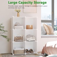 Cahome Cube Storage Organizer 6Cube Shelves Units Closet Cabinet Diy Plastic Modular Book Shelf Ideal For Bedroom Living