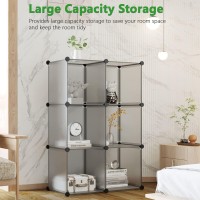 Cahome Cube Storage Organizer 6Cube Shelves Units Closet Cabinet Diy Plastic Modular Book Shelf Ideal For Bedroom Living