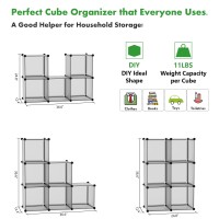 Cahome Cube Storage Organizer 6Cube Shelves Units Closet Cabinet Diy Plastic Modular Book Shelf Ideal For Bedroom Living