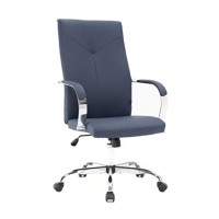 Leisuremod Sonora Modern Highback Tall Adjustable Height Leather Conference Office Chair With Tilt 360 Degree Swivel