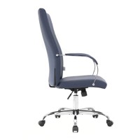 Leisuremod Sonora Modern Highback Tall Adjustable Height Leather Conference Office Chair With Tilt 360 Degree Swivel