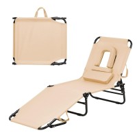 Gotoplay Folding Beach Lounge Chair Beige