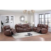 Keily Manual Reclining 3 Piece Motion Set - Brown