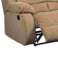 Reclining Loveseat with Pull Tab Reclining Motion, Mocha Brown