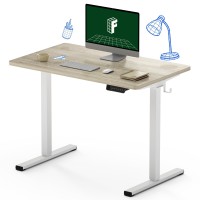 Flexispot Standing Desk Electric Stand Up Desk With 40 X 24 Inches Ergonomic Memory Controller Height Adjustable Desk With Usb Charging Ports(White Frame + Classic Gray Desktop)