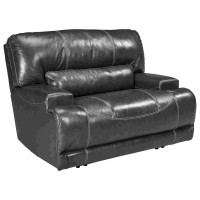 Wide Seat Manual Recliner with Track Arms, Gray