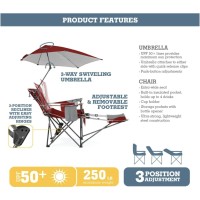 Sport-Brella Beach Chair With Upf 50+ Adjustable Umbrella