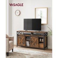 Vasagle Tv Stand For 65 Inch Tv, Entertainment Center, Tv Table And Console, Tv Cabinet With Adjustable Shelves, Industrial Design, Rustic Brown And Black Ultv071B01