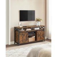 Vasagle Tv Stand For 65 Inch Tv, Entertainment Center, Tv Table And Console, Tv Cabinet With Adjustable Shelves, Industrial Design, Rustic Brown And Black Ultv071B01