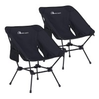 Moon Lence Camping Chairs 2 Pack, Compact Backpacking Chairs, Portable Folding Chairs With Side Pockets Lightweight Heavy Duty For Camping Backpacking Hiking