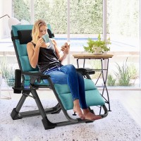 Slsy Zero Gravity Chair Reclining Lounge Chair With Removable Cushion Tray For Indoor And Outdoor Patio Recliner Folding Rec