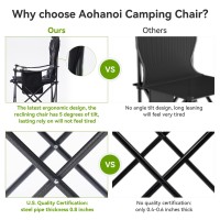 Aohanoi Camping Chairs For Heavy People, Folding Chairs For Outside Outdoor Folding Chairs With Cup Holder & Cooler Bag, Camp Chairs Supports Up To 300Lbs (1 Pc, Camo)