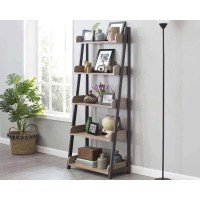 Andromeda Inc 5 Tier Heavy Duty Bookcase Minimalist Design