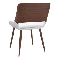 Yelena Mid-Century Modern Faux Leather Side Chair In White