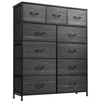 Wlive Tall Dresser For Bedroom Fabric Dresser Storage Tower Dresser Chest Of Drawers Organizer Unit With 11 Drawers Storage