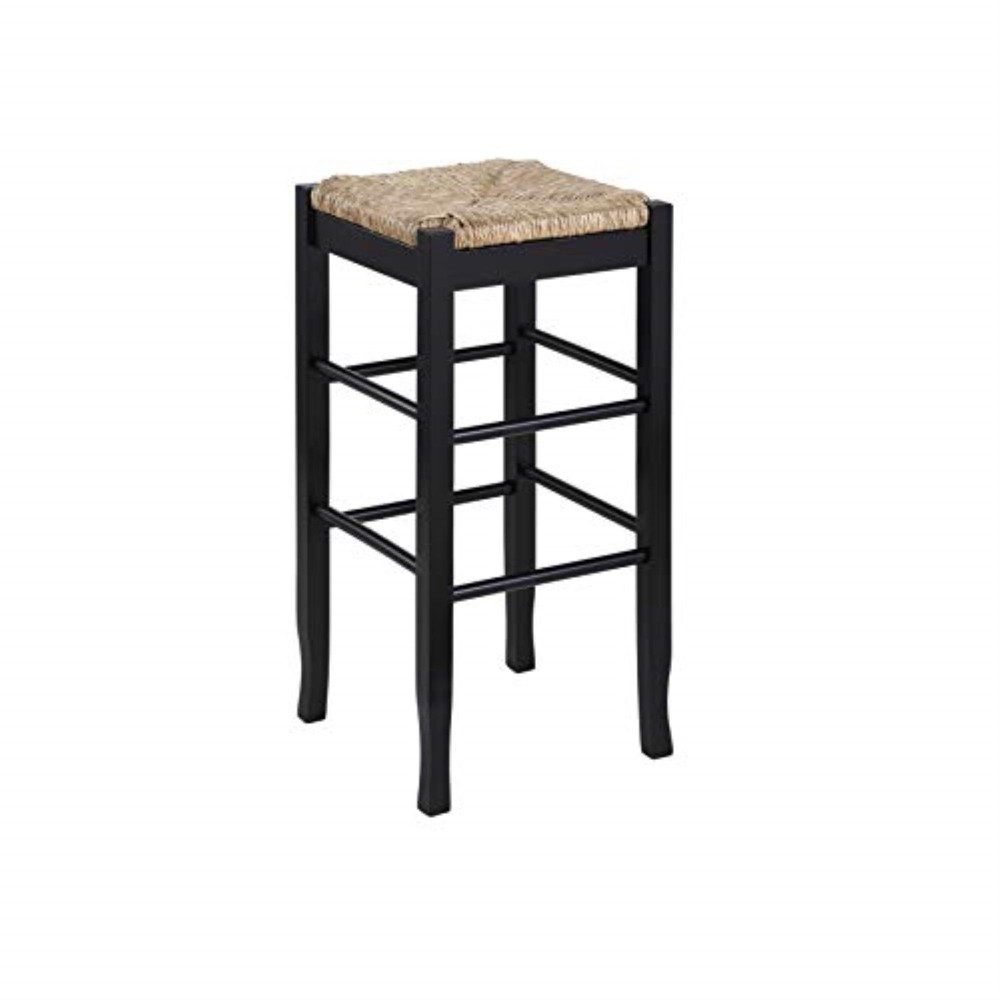 29 Square Rush Barstool Black