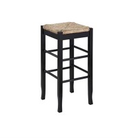 29 Square Rush Barstool Black