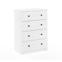 Furinno Tidur Simple Design 4Drawer Dresser Solid White