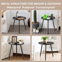 Aojezor End Table Accent Table Ideal For Any Roomside Table Living Room Side Tables Bedroom Side Table Waterproof Metal Structu