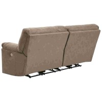 Power Sofa with 2 Seat Reclining Mechanism, Slate Gray