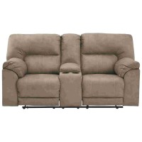 Dual Recliner Power Loveseat with Console, Slate Gray
