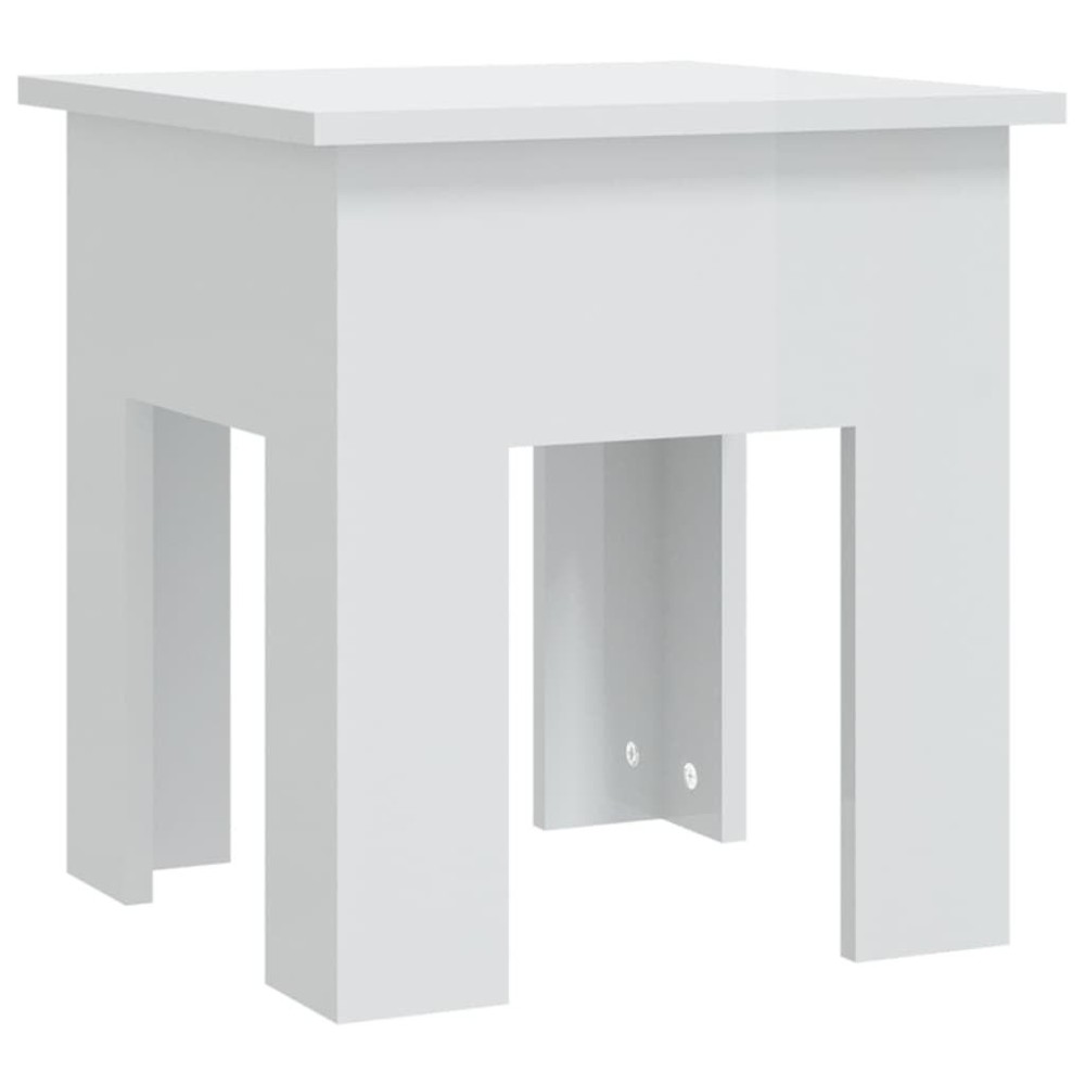 Vidaxl High Gloss White Coffee Table - Square, Modern Design, Durable Engineered Wood, Convenient Assembly, Easy Maintenance