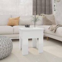 Vidaxl High Gloss White Coffee Table - Square, Modern Design, Durable Engineered Wood, Convenient Assembly, Easy Maintenance