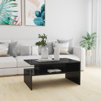 vidaXL Coffee Table High Gloss Gray 354x236x167 Engineered Wood