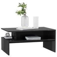 vidaXL Coffee Table High Gloss Gray 354x236x167 Engineered Wood