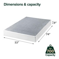 Zinus 9 Inch Metal Smart Box Spring With Quick Assembly Mattress Foundation Strong Metal Frame Easy Assembly Full