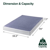 Zinus 7 Inch Metal Smart Box Spring With Quick Assembly Mattress Foundation Strong Metal Frame Easy Assembly Queen