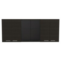 Olimpo 150 Wall Cabinet With Glass In Black