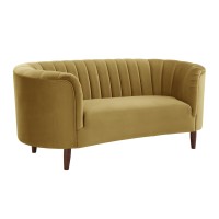 AcME Millephri Loveseat in Olive Yellow Velvet LV00164(D0102H7JLST)