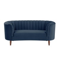 AcME Millephri Loveseat in Blue Velvet LV00170(D0102H7JL72)