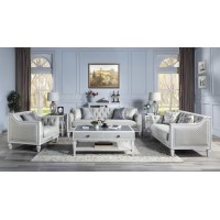 AcME Katia cOFFEE TABLE Rustic gray & Weathered White Finish LV01052(D0102H71662)