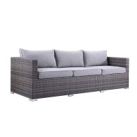 Acme Sheffield 4Pc Pack Patio Sofa Set, Gray Fabric & Gray Finish Ot01091(D0102H7Jv7J)